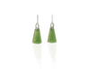Greenstone Open Leaf Earrings Silver