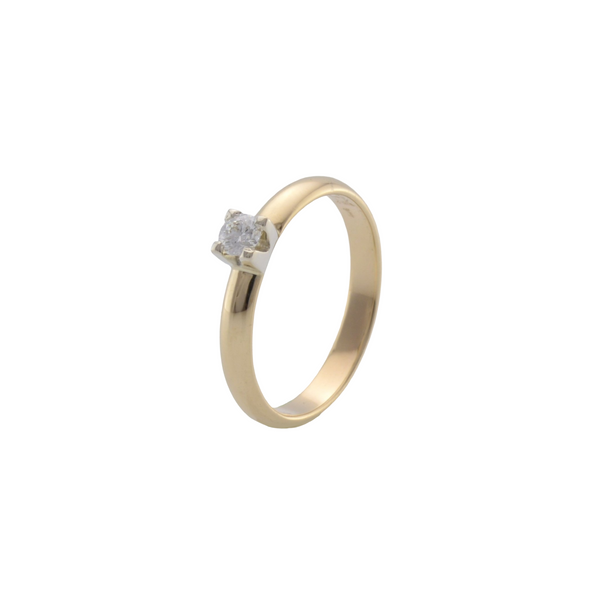 9ct yellow gold diamond solitaire engagementring