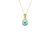 Blue Pearl Silver & Gold Twist Pendant