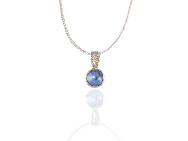 Blue Pearl Fern Pendant