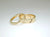 9ct yellow gold wedding rings his and hers with small twist