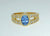 18ct yellow gold ring with diamonds and Ceylon Sapphire