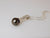 Sterling silver long drop pearl cap with Cook Islands Black pearl on sterling silver chain