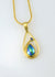 18ct yellow gold pendant. pearshape with pearshape Eyris blue pearl and Sapphire