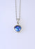 9ct white gold pendant with small koru bail and Eyris Blue Pearl