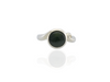 Silver ring with greenstone