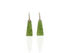 Greenstone and silver drop earrings