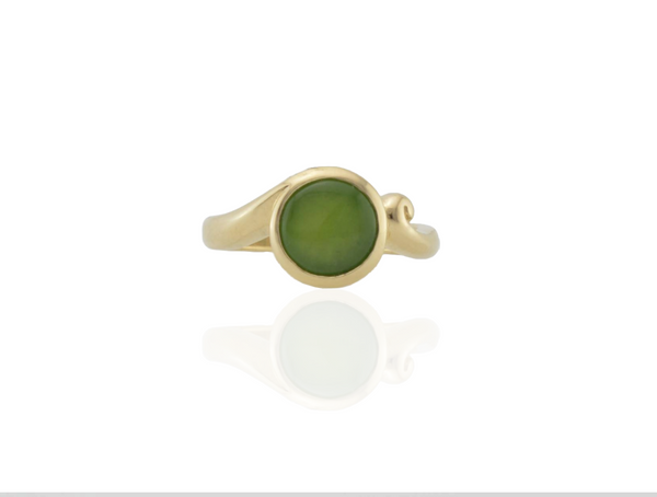 gold jade ring