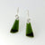 sterling silver drop earrings with greenstone/ Pounamu