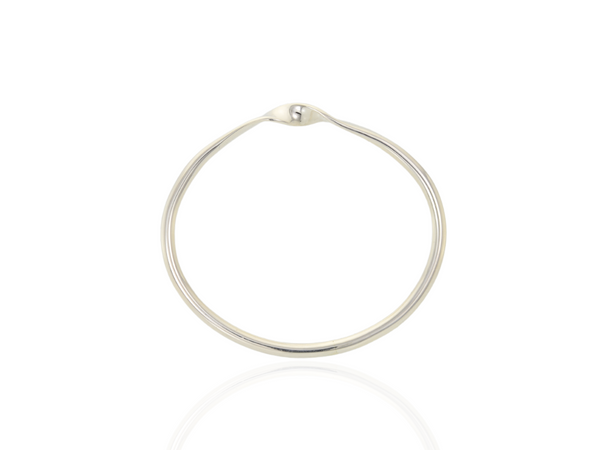 Silver Twist Bangle