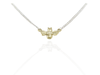 bee necklace 9ct gold with silver chain