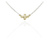 bee necklace 9ct gold with silver chain