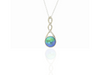 blue pearl eternity pendant in silver