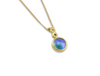 Blue Pearl Gold Infinity Twist Pendant