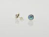 side view blue pearl earrrings