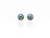 blue pearl studs earrings in silver