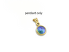 Blue Pearl Gold Infinity Twist Pendant
