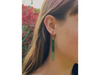 Gold Greenstone Drop Earrings