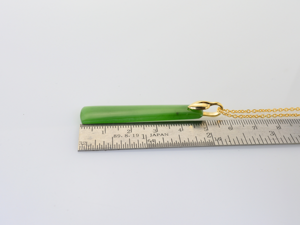 Greenstone Leaf Pendants