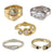various rings with hinges for large knuckles, arthritis