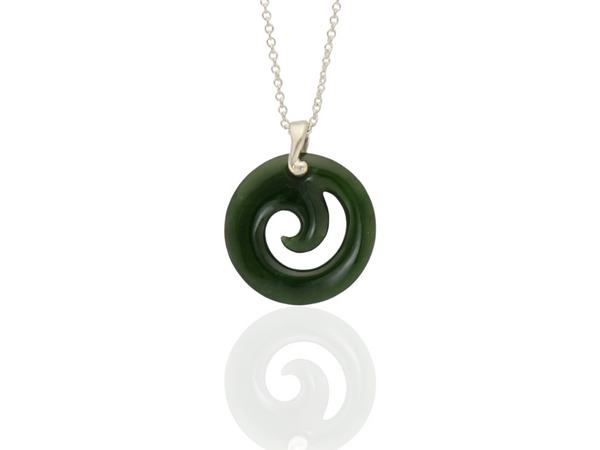 Greenstone Koru Pendant on Bail