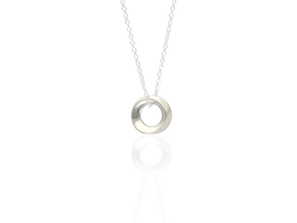 pendant silver mobius design