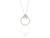 Silver open leaf Circle pendant