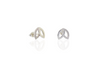 Open leaf stud earrings