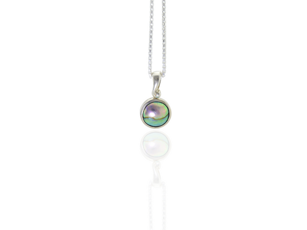 blue pearl pendant koru bail