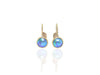 Blue Pearl Drop earrings in gold