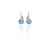 Blue Pearl Drop earrings in gold