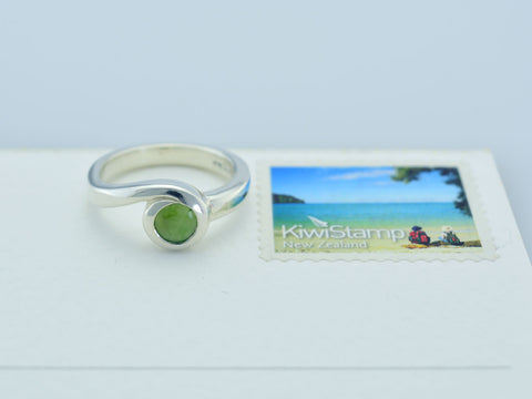 florence ring with greenstone on size sample