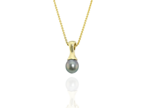 black pearl pendant huahine gold