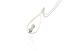 Fantail bird pendant in silver