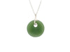 Greenstone Fern Frond Circle Pendant