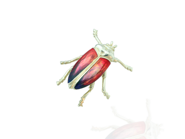 jewel beetle brooch -purple