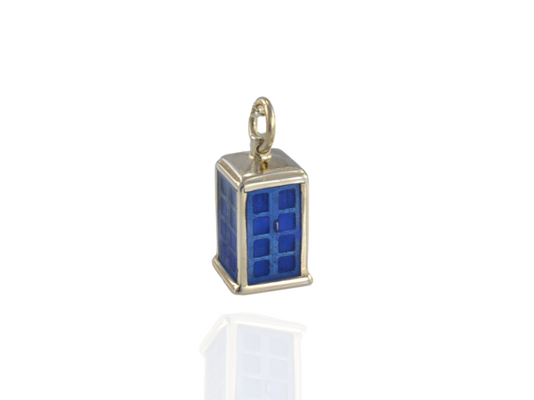 Tardis charm silver without chain