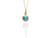 Rose gold pendant with Blue pearl and diamonds