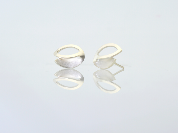 Silver Leaf Studs
