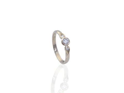 white gold diamond ring - Charleston