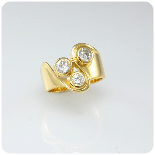 remodeled Diamond ring in gold by Jewel Beetle