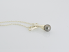 Black Pearl Stylized Whale-tail Pendant