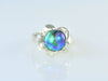 Blue Pearl Flower Ring