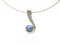 Blue pearl pendant curl design