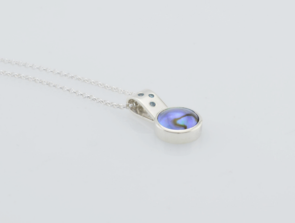 Blue Pearl Pendant with Topaz