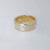 9ct yellow and white gold wedding band with engraved lines