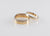 18 ct 2 tone weddings rings half white half yellow gold. his and hers