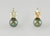 double sided pendant 9cy yellow gold on one side and 9ct white gold on the other. Fragipani flower. Cook Island Pearls