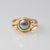 18ct rose gold ring set with Eyris blue pearl