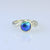 9ct white gold Onahau ring with B grade Eyris blue pearl